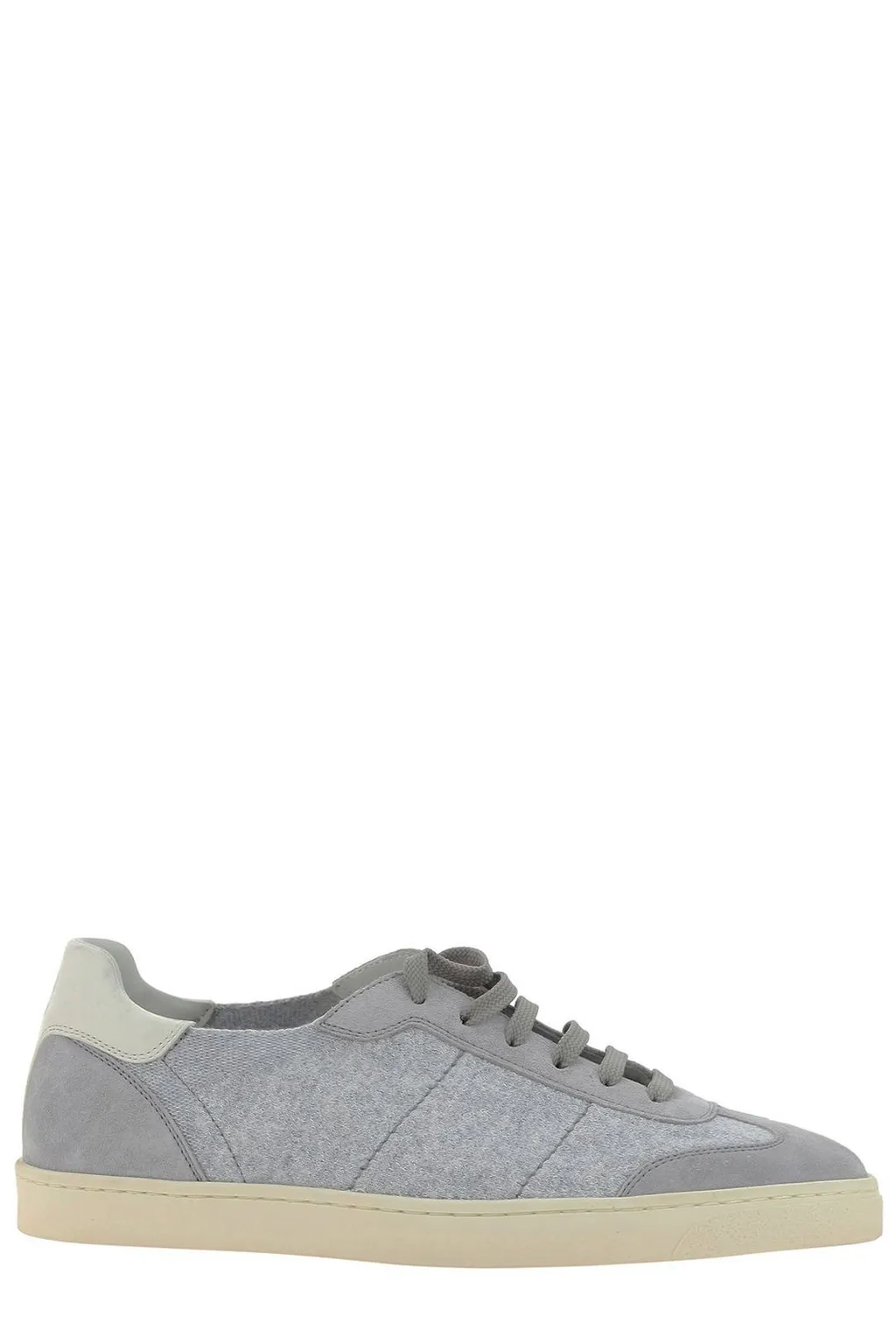 Brunello Cucinelli Round-Toe Lace-Up Sneakers