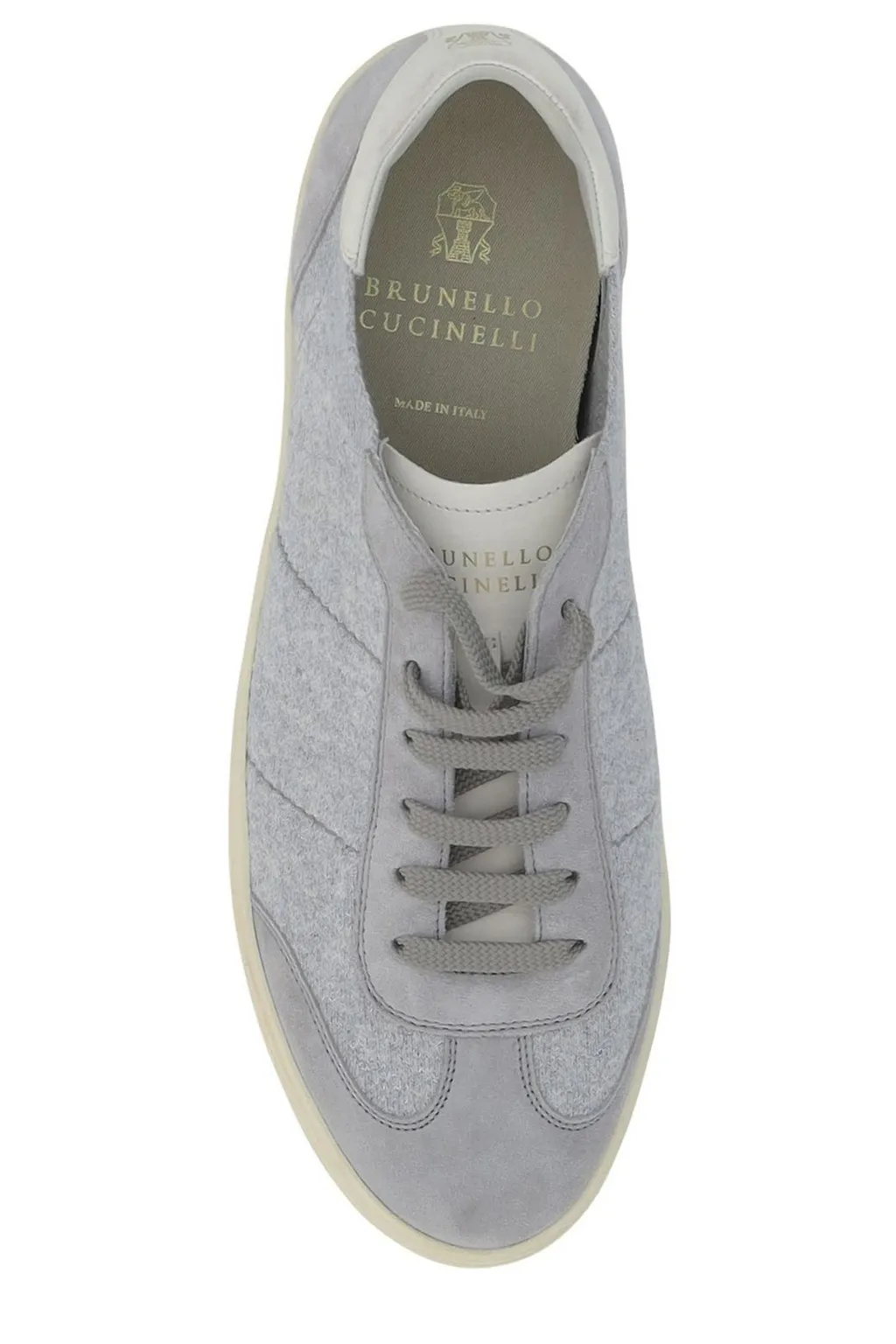 Brunello Cucinelli Round-Toe Lace-Up Sneakers