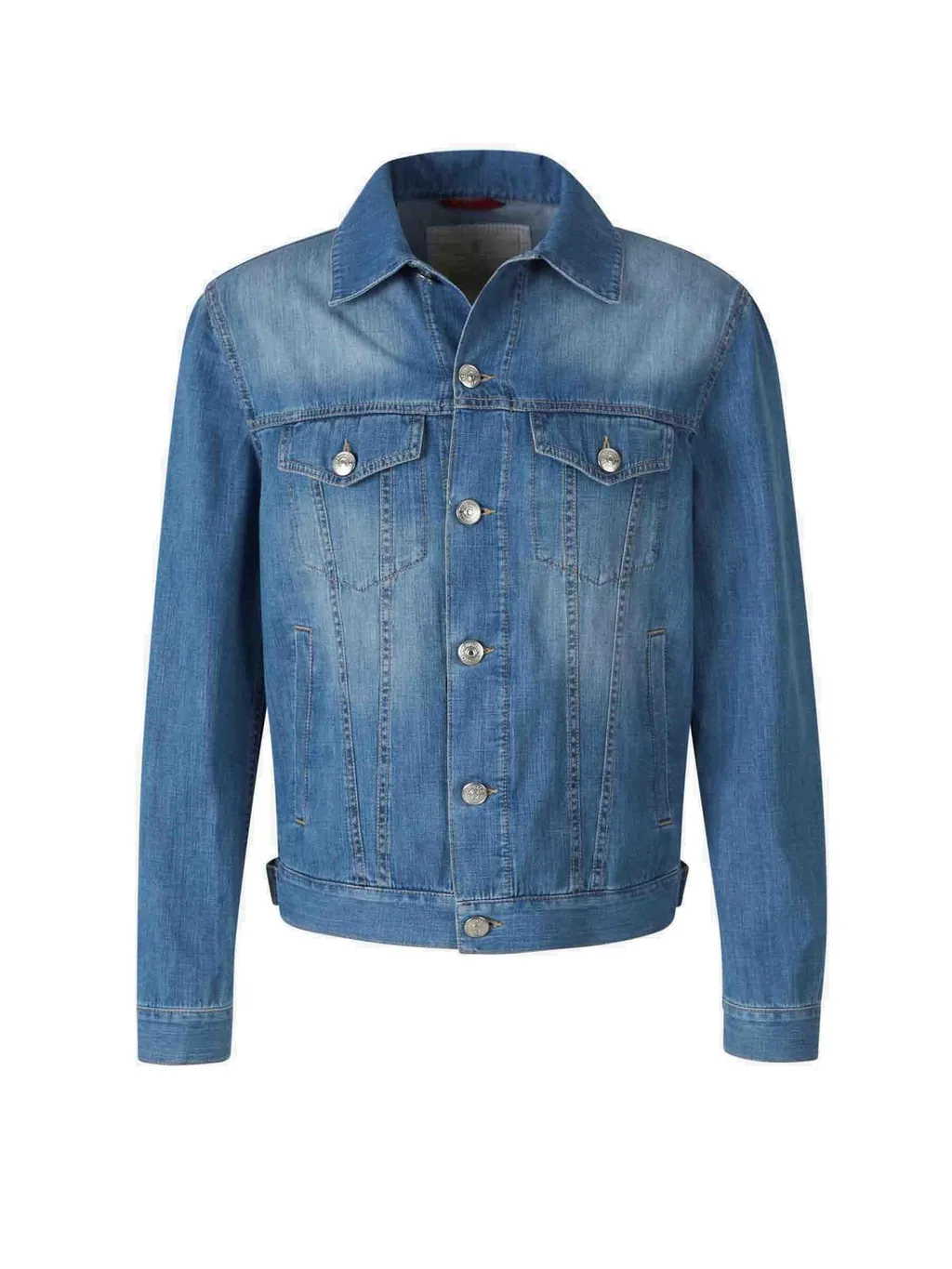 Brunello Cucinelli Long Sleeved Buttoned Denim Jacket