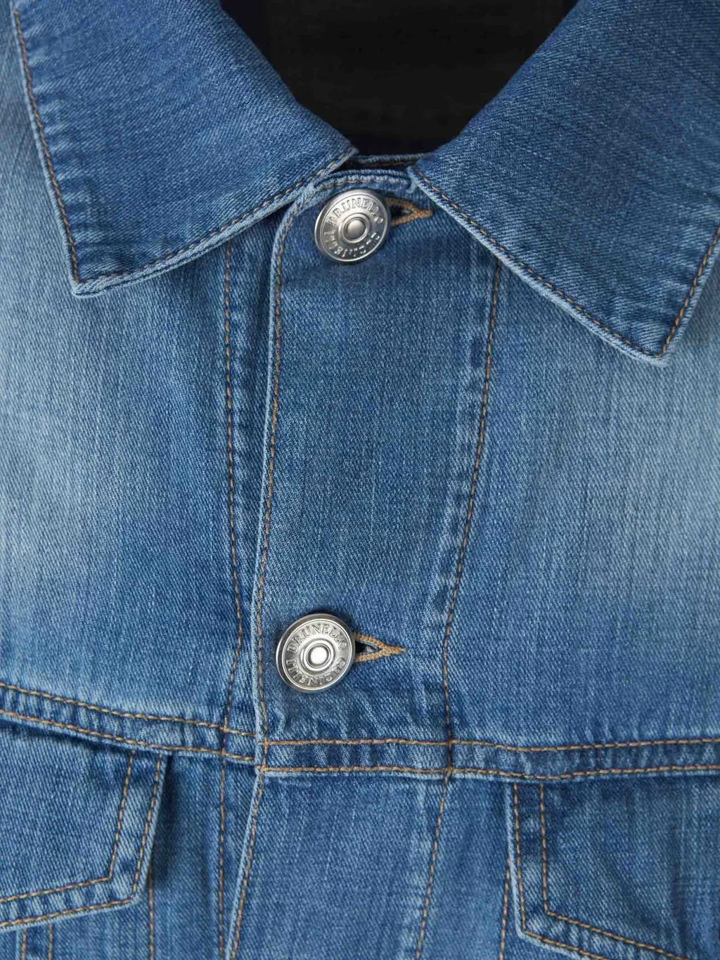 Brunello Cucinelli Long Sleeved Buttoned Denim Jacket