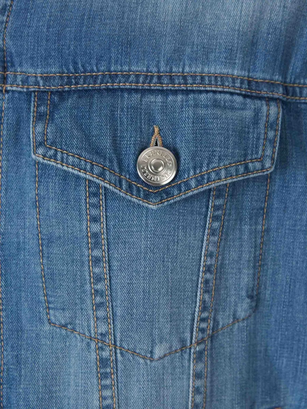 Brunello Cucinelli Long Sleeved Buttoned Denim Jacket