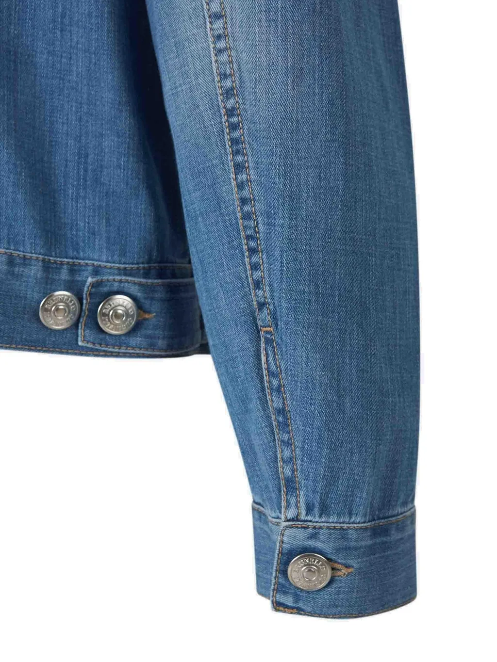 Brunello Cucinelli Long Sleeved Buttoned Denim Jacket