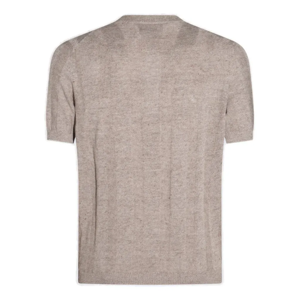 Brunello Cucinelli Henley Collared Knit Polo Shirt