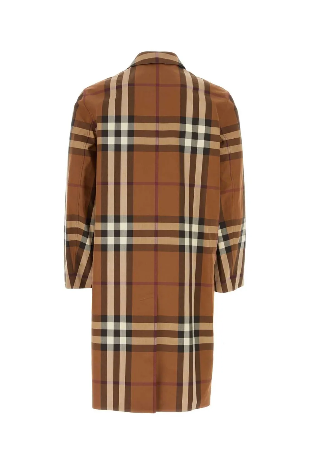 Burberry Single Breasted Checked Coat
