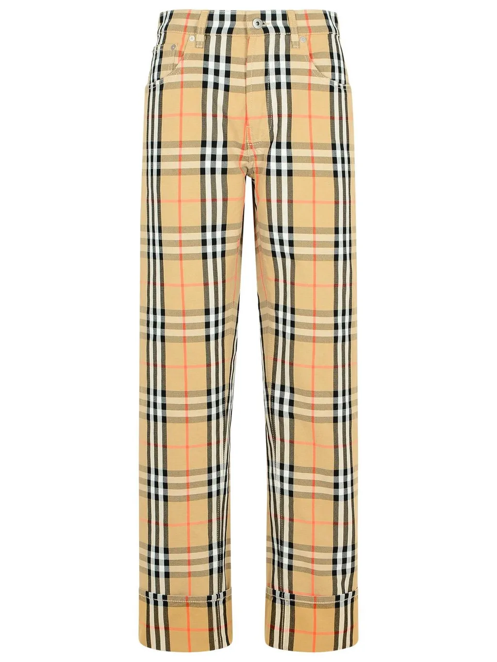 Burberry Straight-Leg Checked Trousers