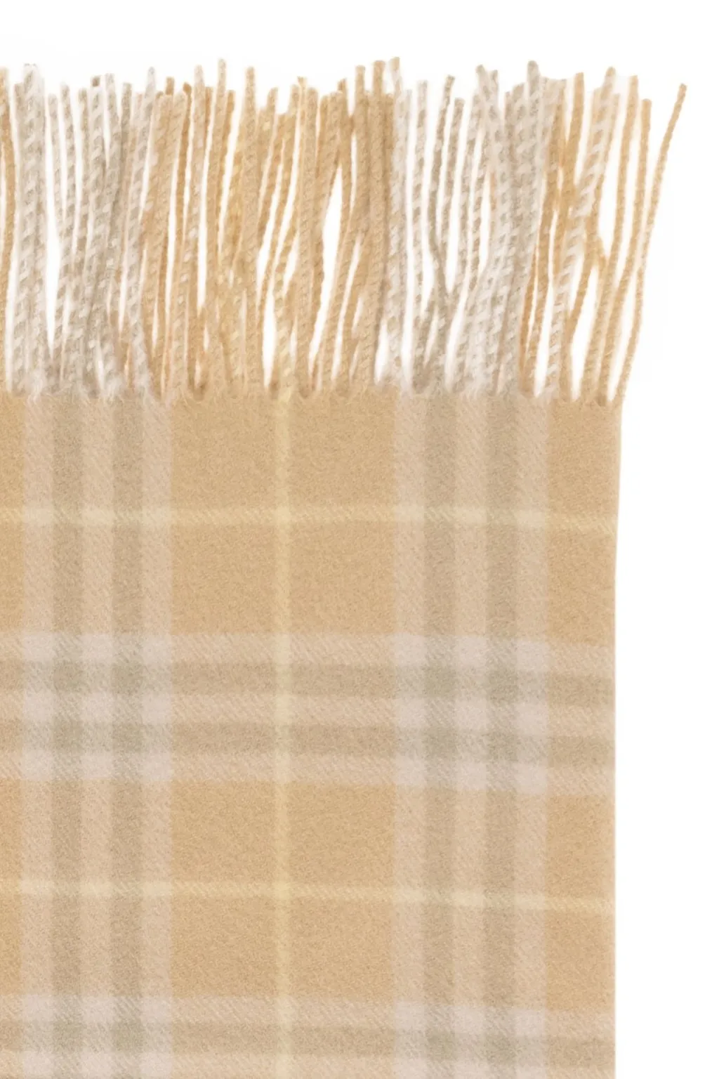 Burberry Checked Frayed-Edge Scarf