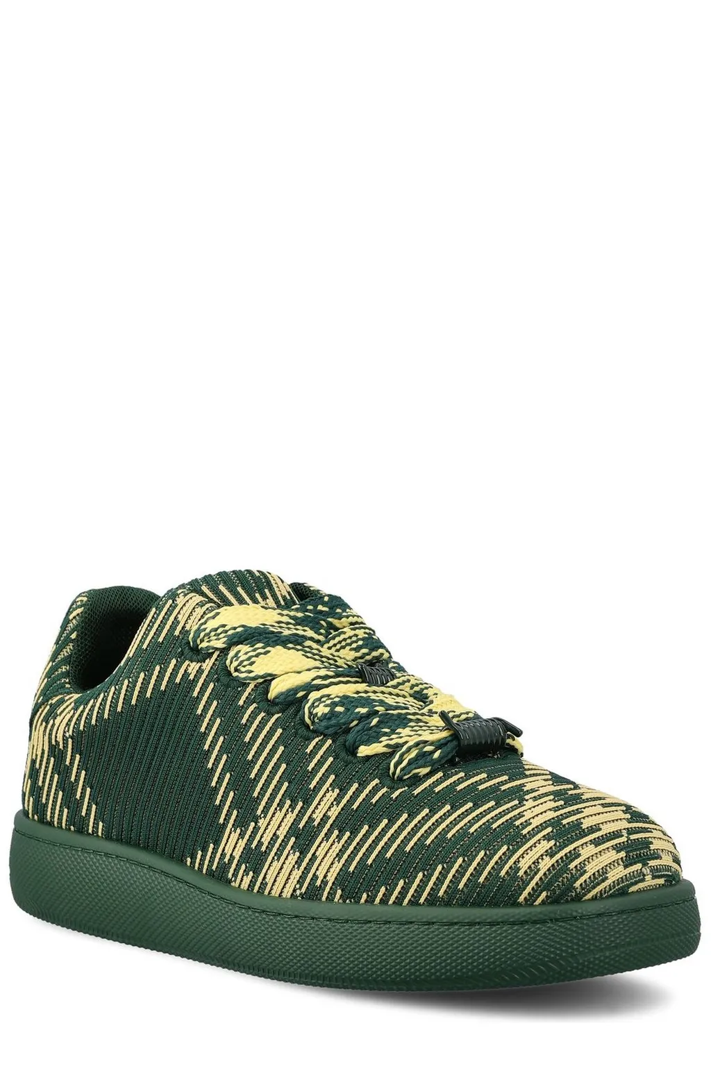 Burberry Box Checked Lace-Up Sneakers