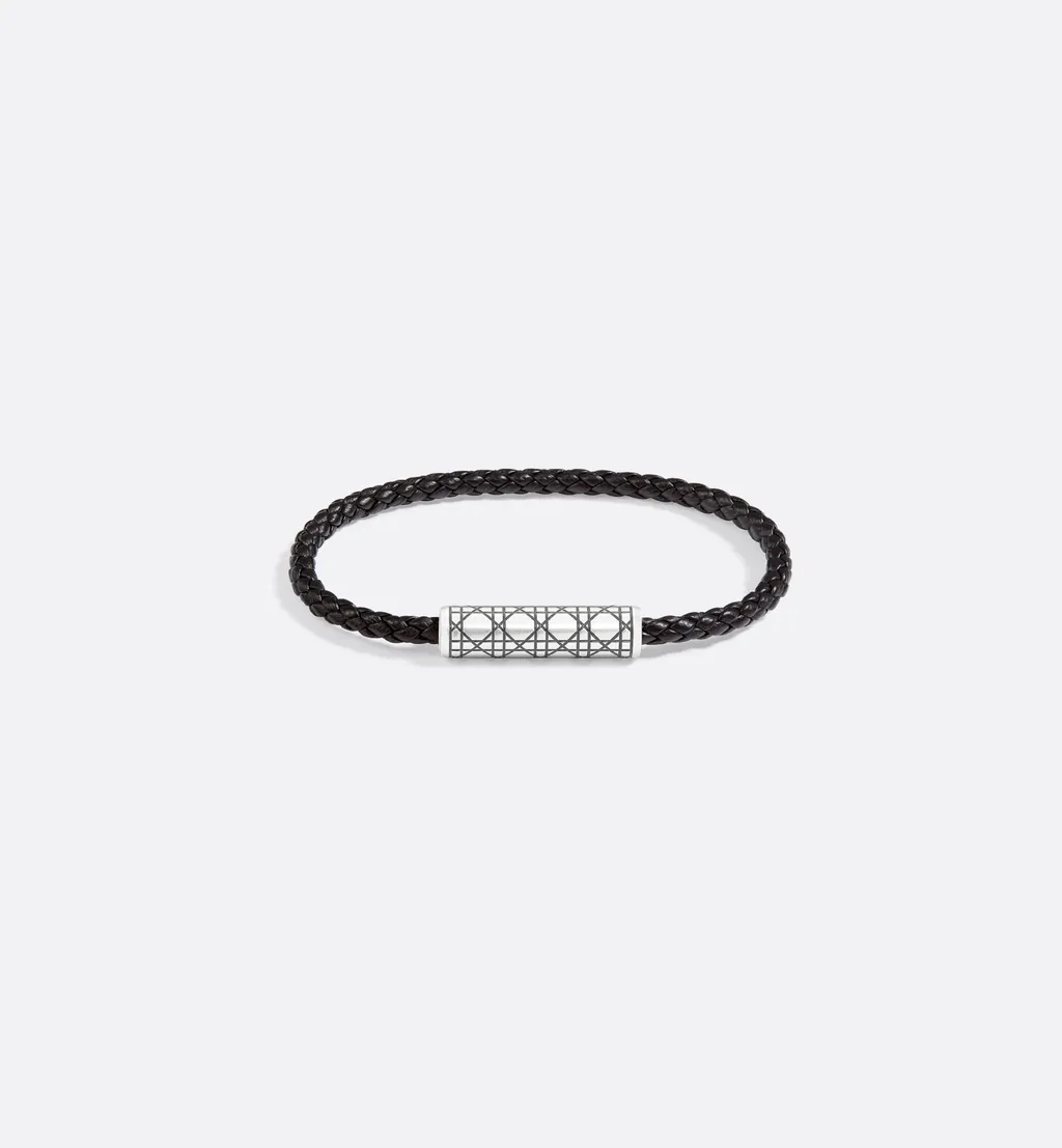 Cannage Braided Leather Bracelet