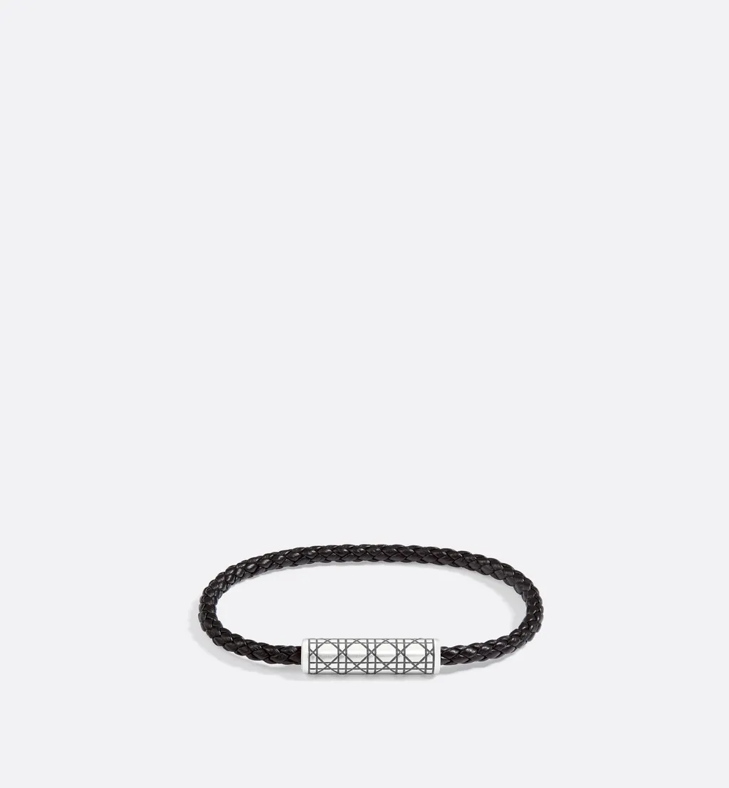 Cannage Braided Leather Bracelet