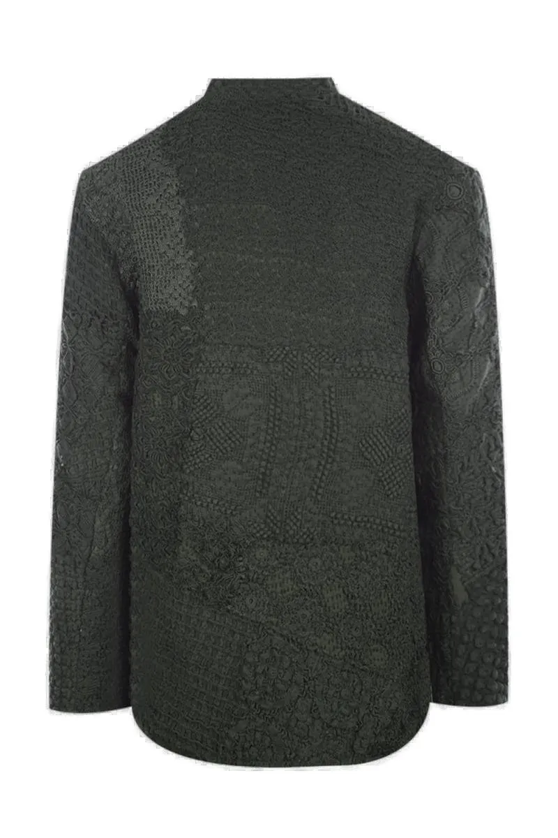 By Walid Embroidered Patchwork Zipped Jacket