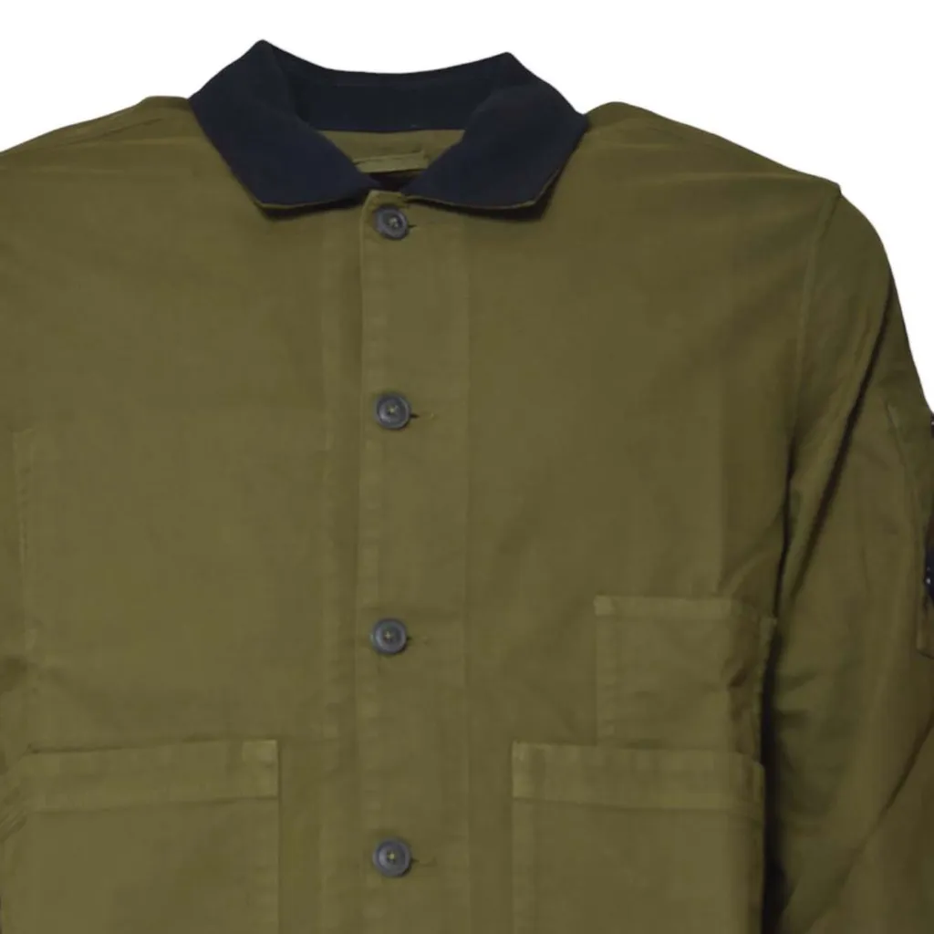 C.P. Company Double Satin Lens Utility Button Overshirt