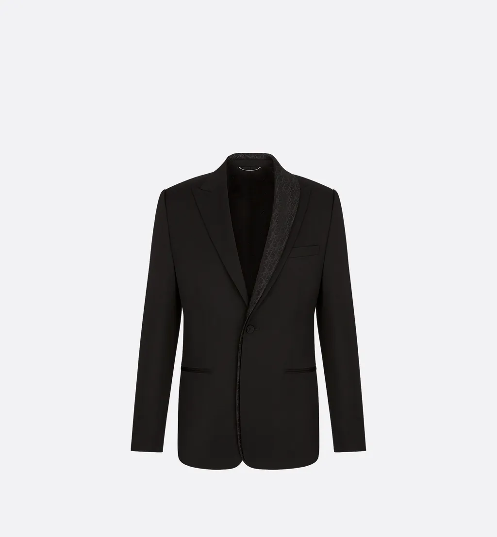 Jacket With Dior Oblique Asymmetric Shawl Collar