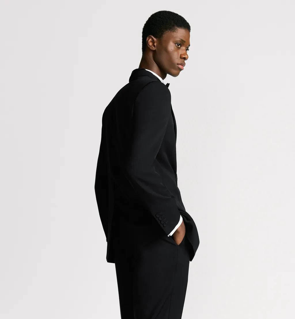 Jacket With Dior Oblique Asymmetric Shawl Collar