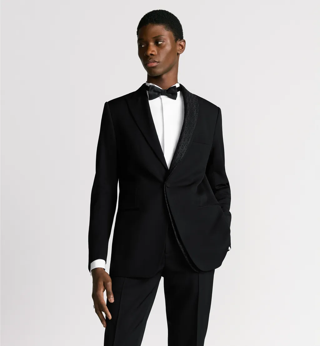 Jacket With Dior Oblique Asymmetric Shawl Collar