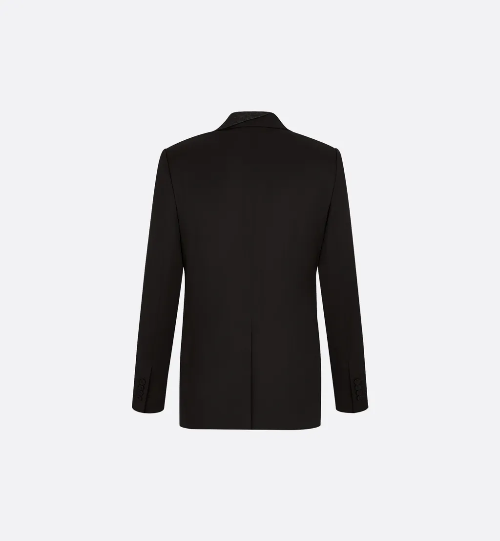 Jacket With Dior Oblique Asymmetric Shawl Collar