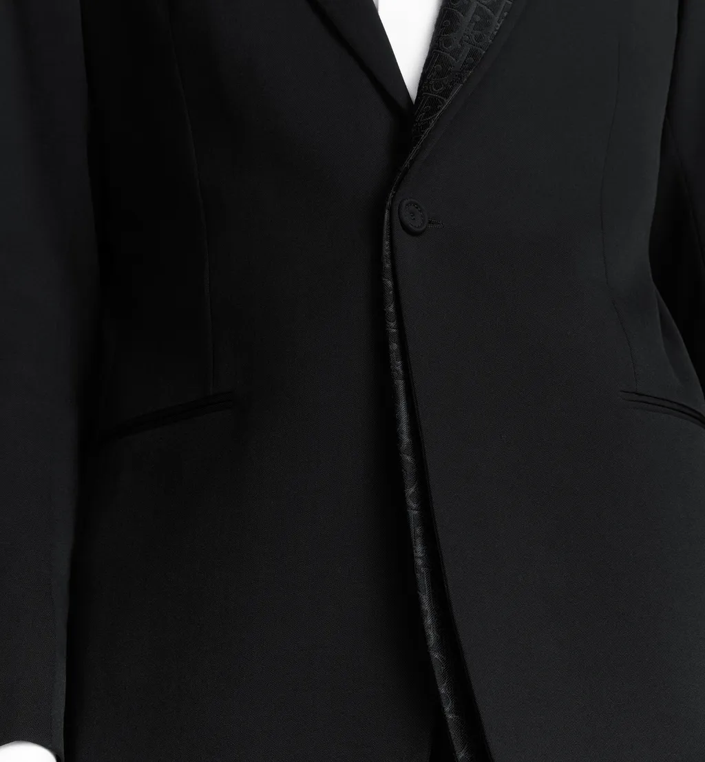 Jacket With Dior Oblique Asymmetric Shawl Collar