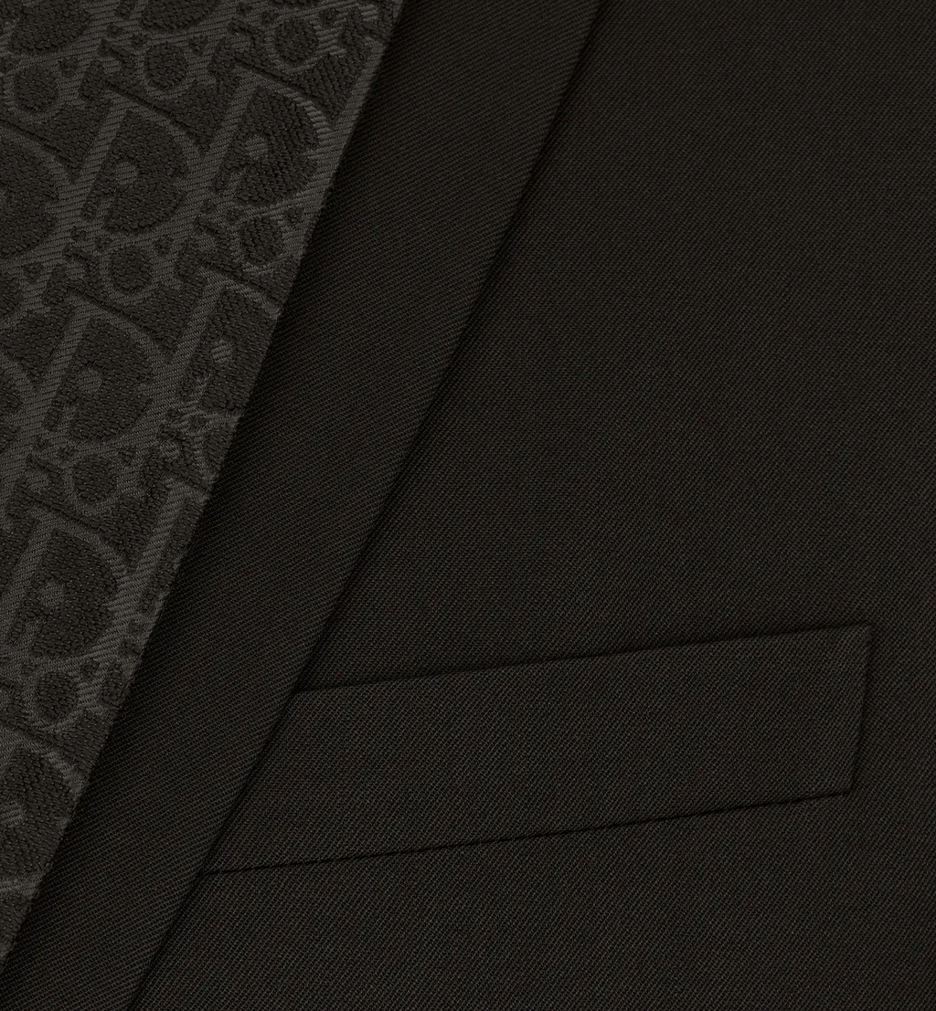 Jacket With Dior Oblique Asymmetric Shawl Collar