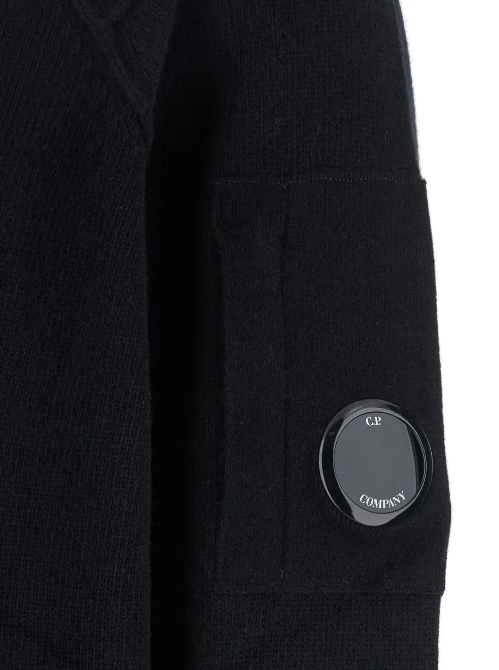 C.P. Company High Neck Logo Plaque Jacket