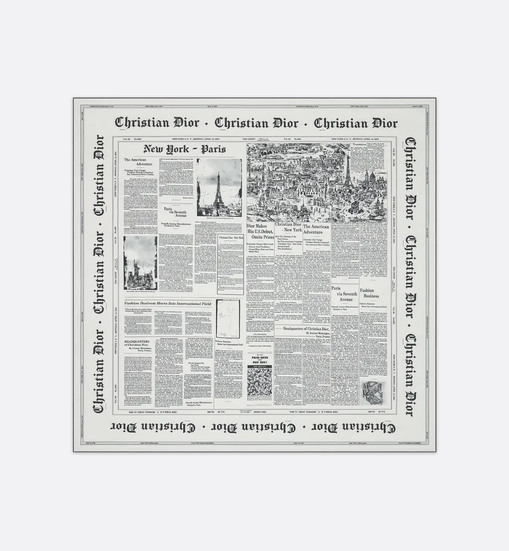 Newspaper 90 Square Scarf