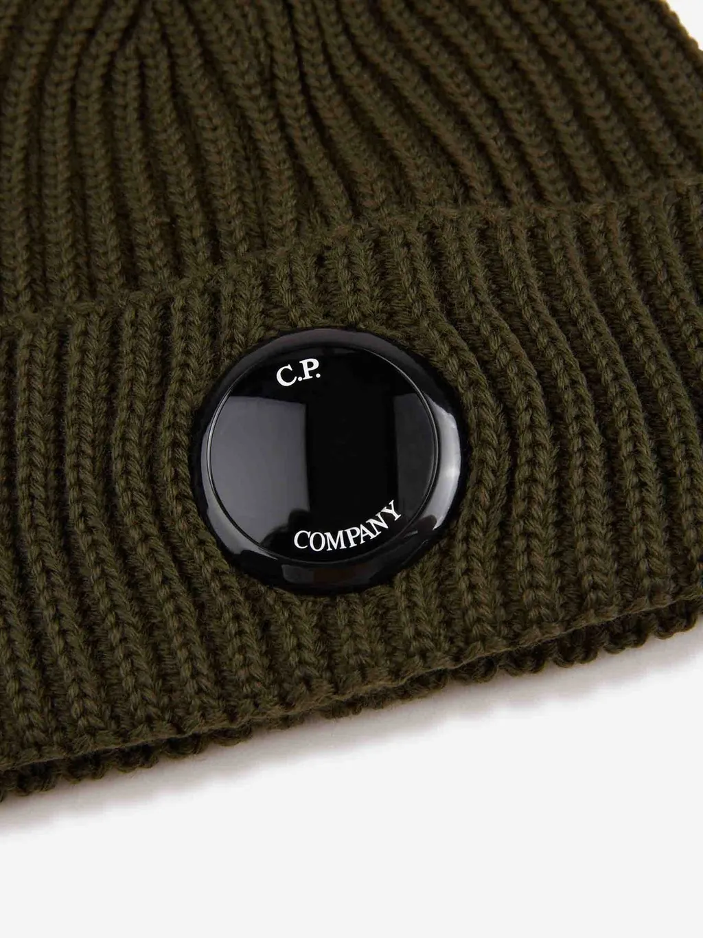 C.P. Company Logo Plaque Knit Beanie