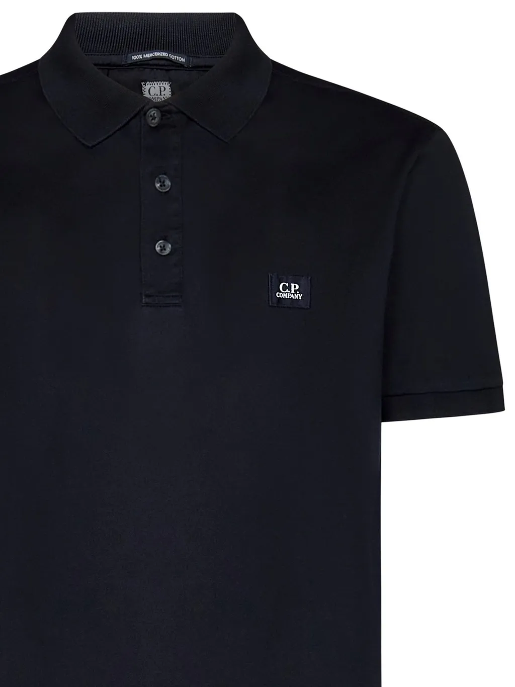 C.P. Company Logo-Patch Side Slit Polo Shirt