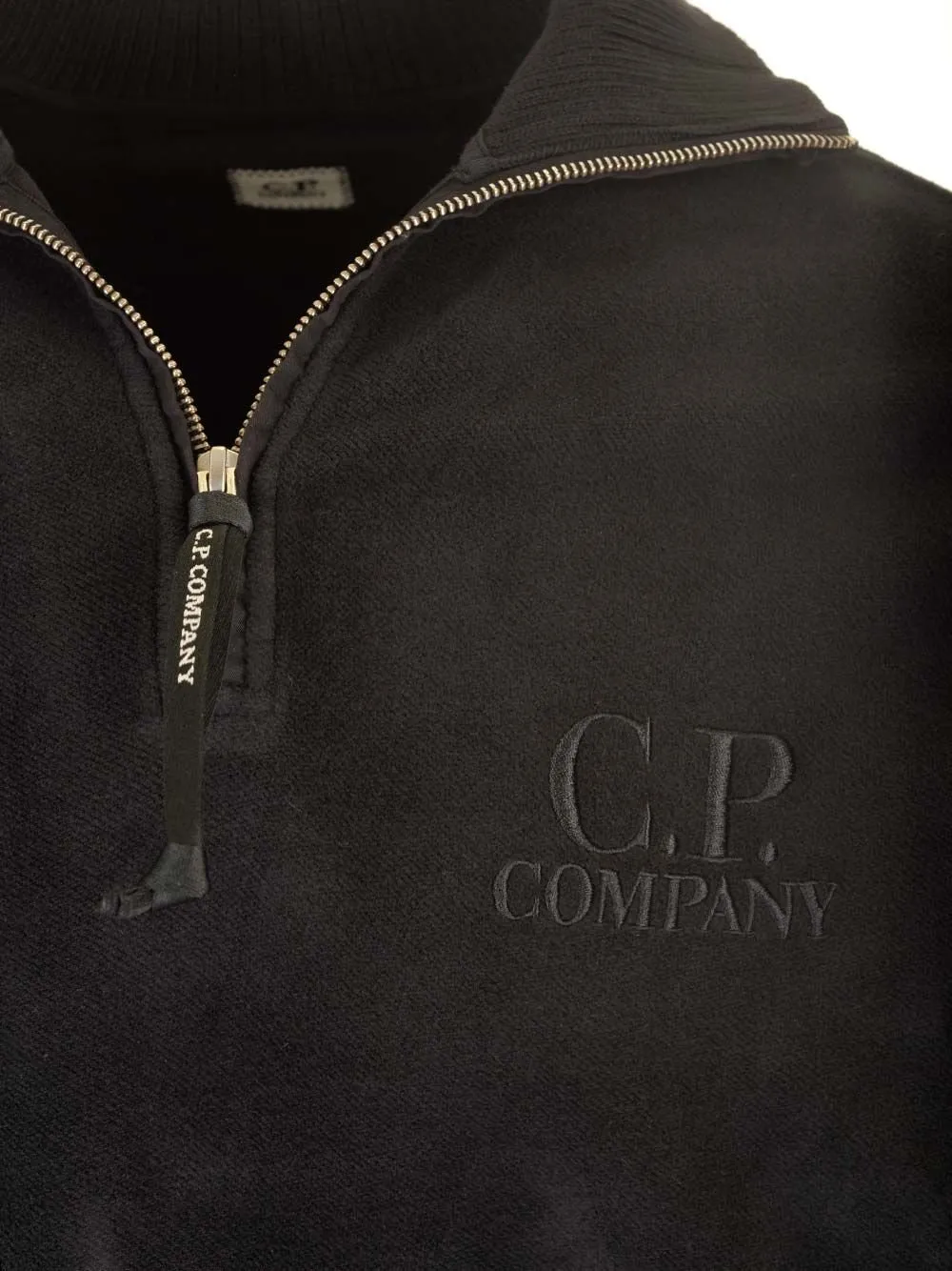 C.P. Company Brushed Diagonal Fleece Half Zipped Sweatshirt