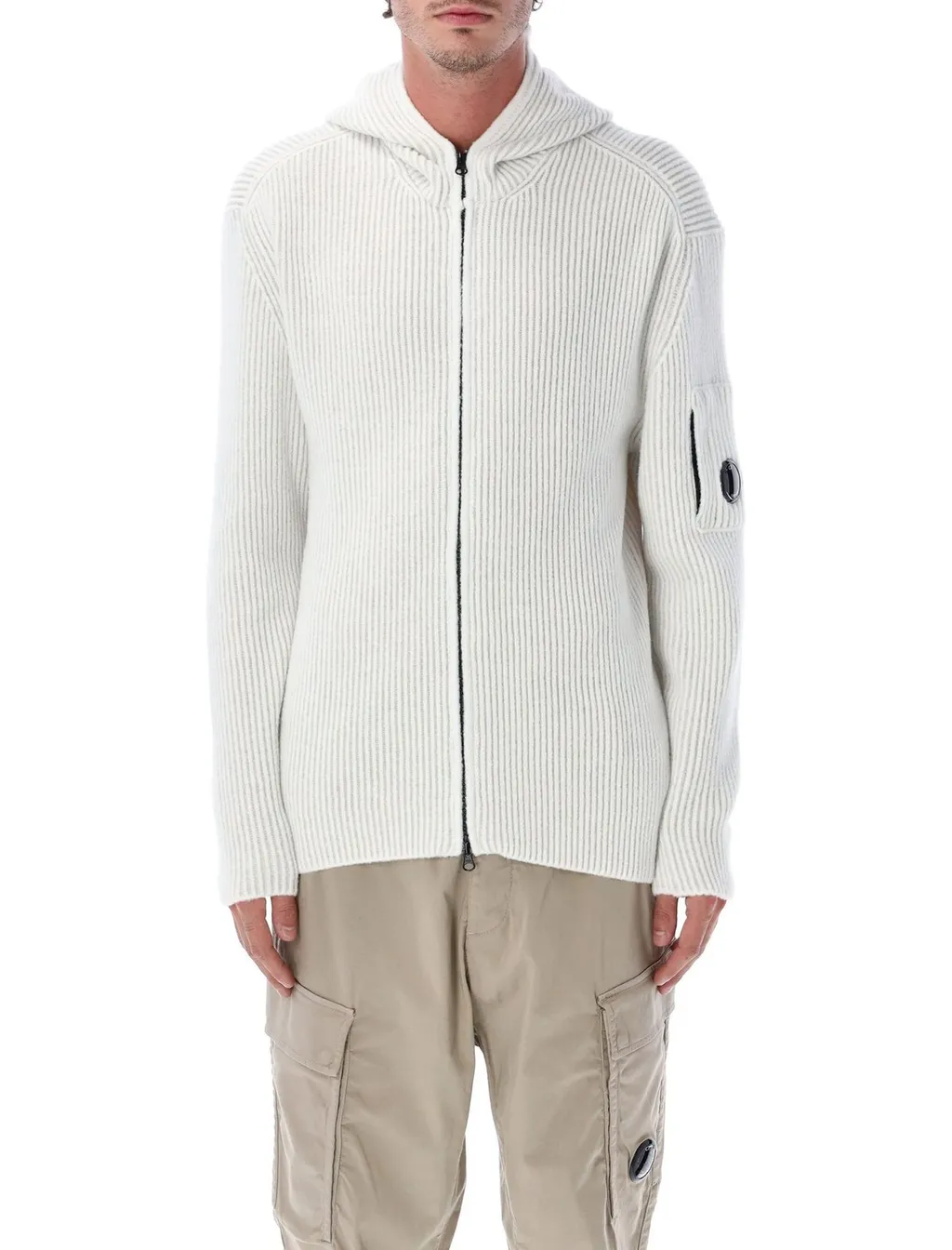 C.P. Company Ribbed Hooded Cardigan