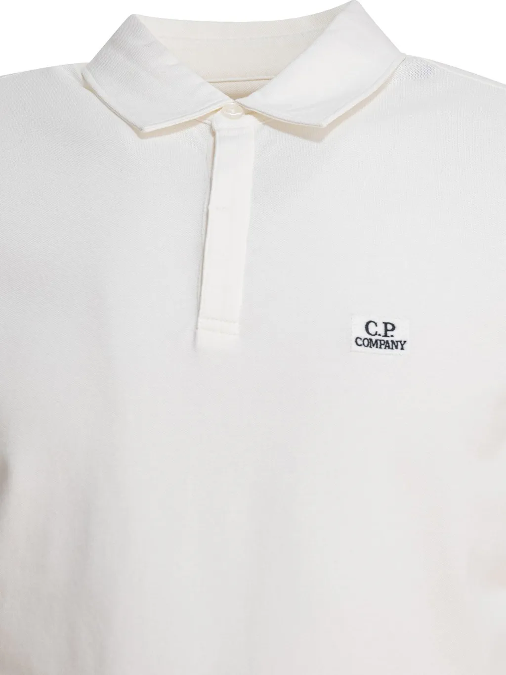 C.P. Company Short-Sleeved Logo Patch Polo Shirt