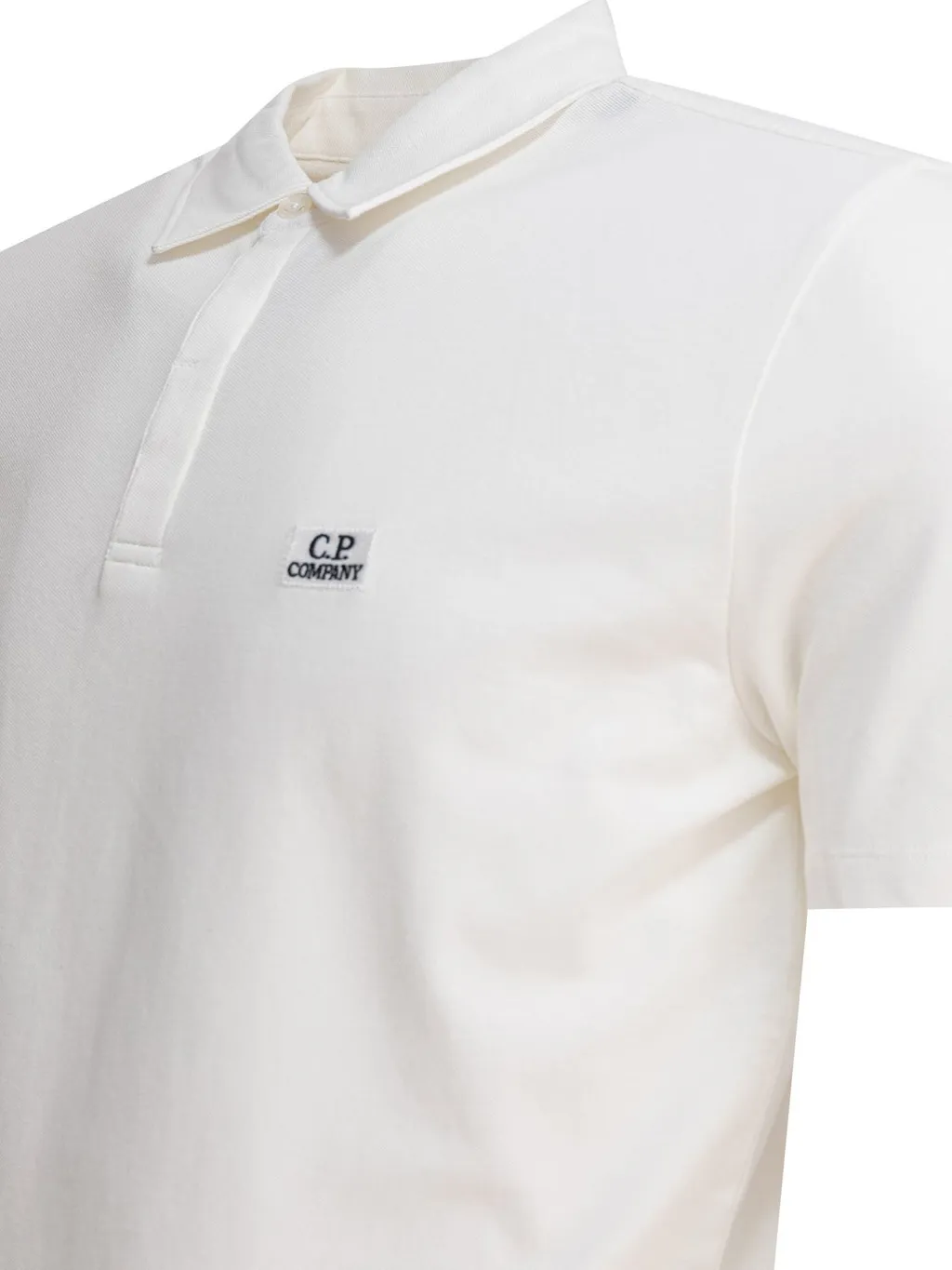 C.P. Company Short-Sleeved Logo Patch Polo Shirt