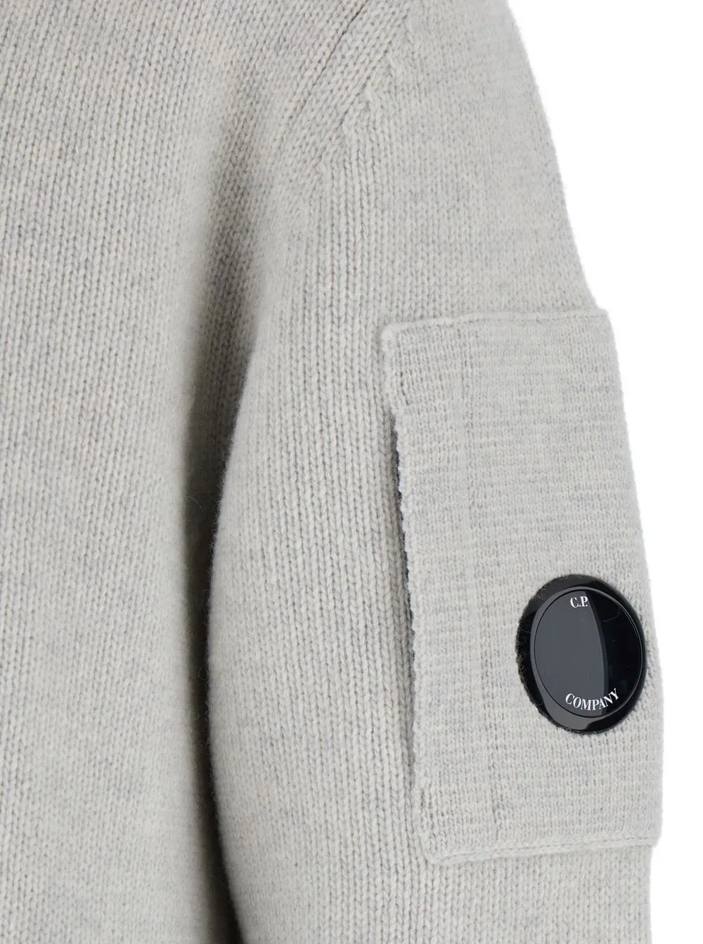 C.P. Company High-Neck Logo Cardigan