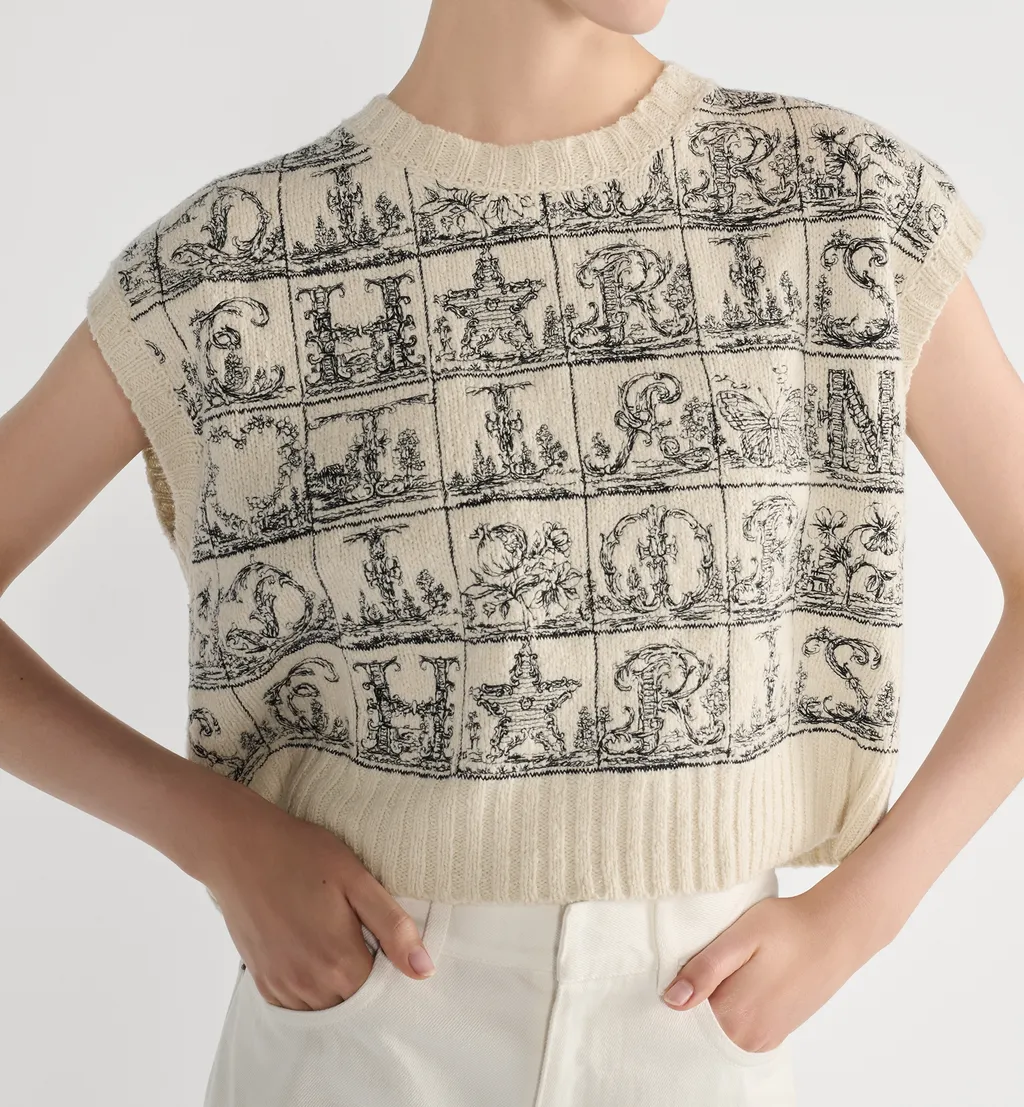 Embroidered Sweater Vest