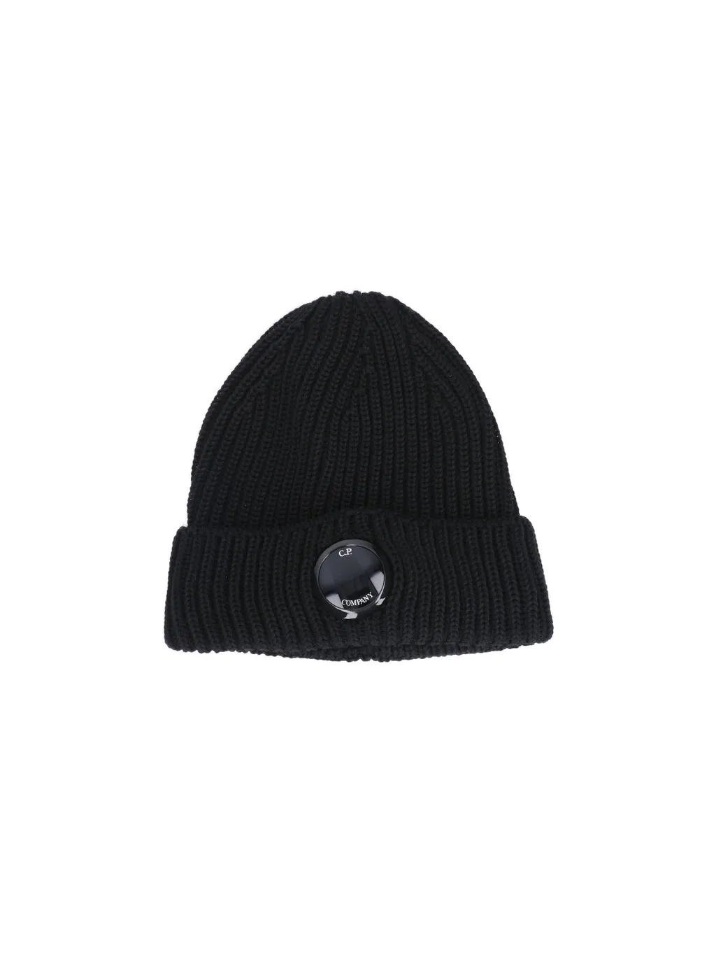 C.P. Company Lens Detailed Turn-Up Hem Beanie
