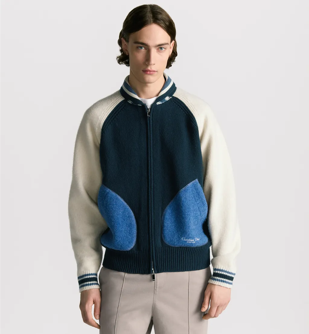 Christian Dior Couture Lily Of The Valley Varsity Cardigan