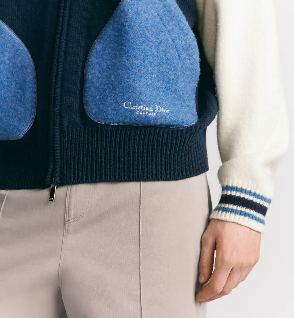 Christian Dior Couture Lily Of The Valley Varsity Cardigan