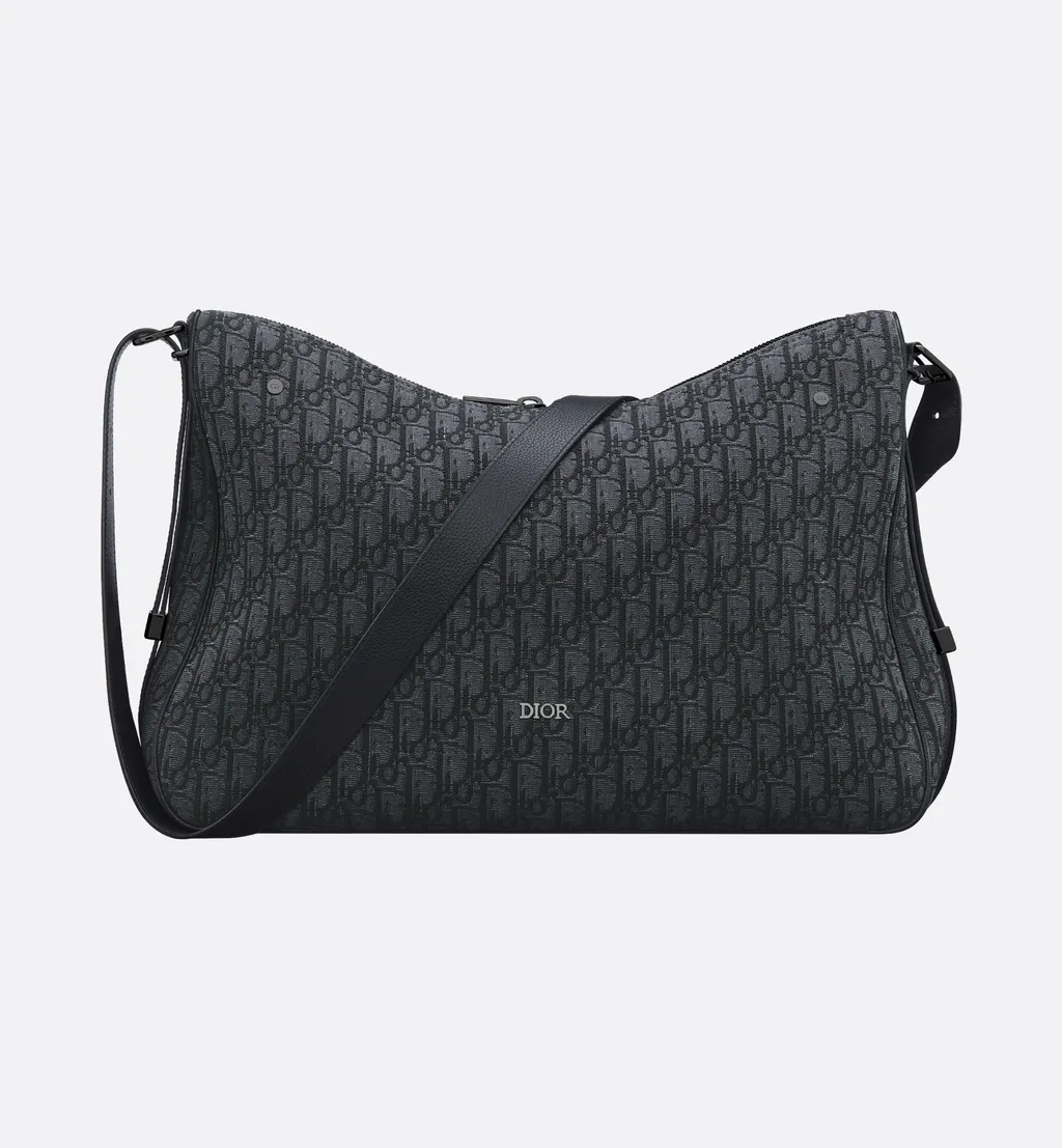 Large Dior Slider Zipped Hobo Bag