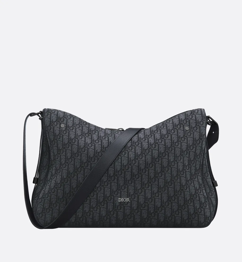 Large Dior Slider Zipped Hobo Bag