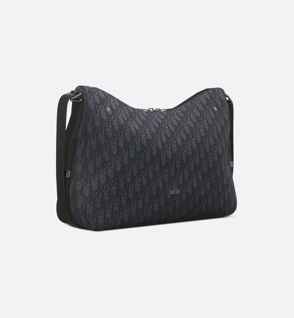 Large Dior Slider Zipped Hobo Bag