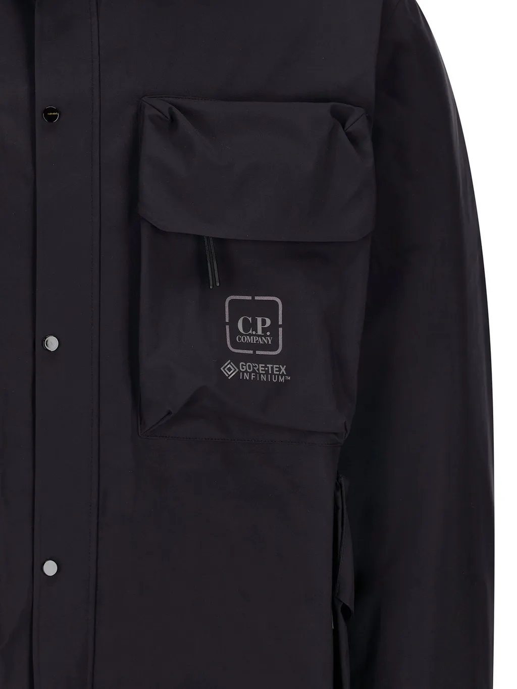 C.P. Company Logo-Printed High-Neck Windbreaker
