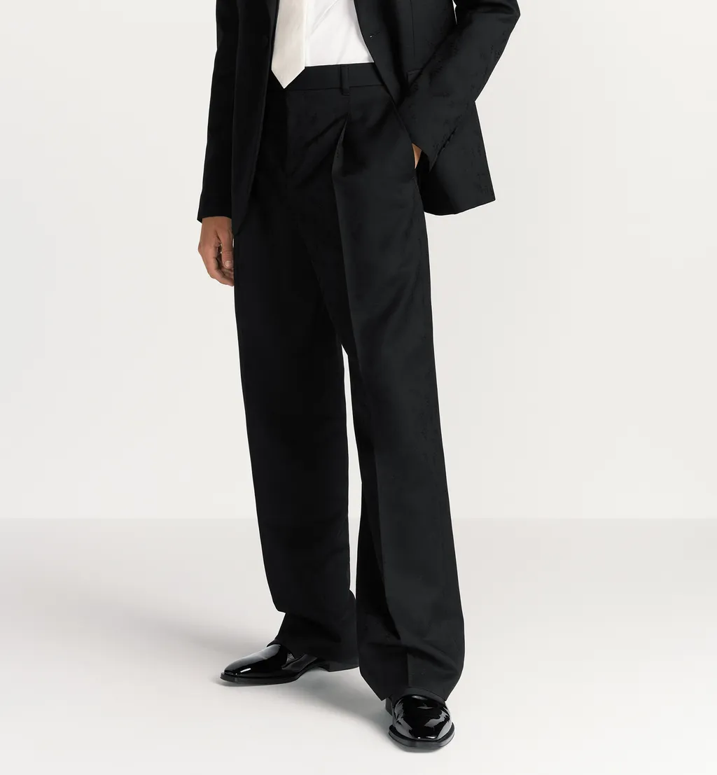 Loose-Fit Pants With Jacquard Lily Of The Valley