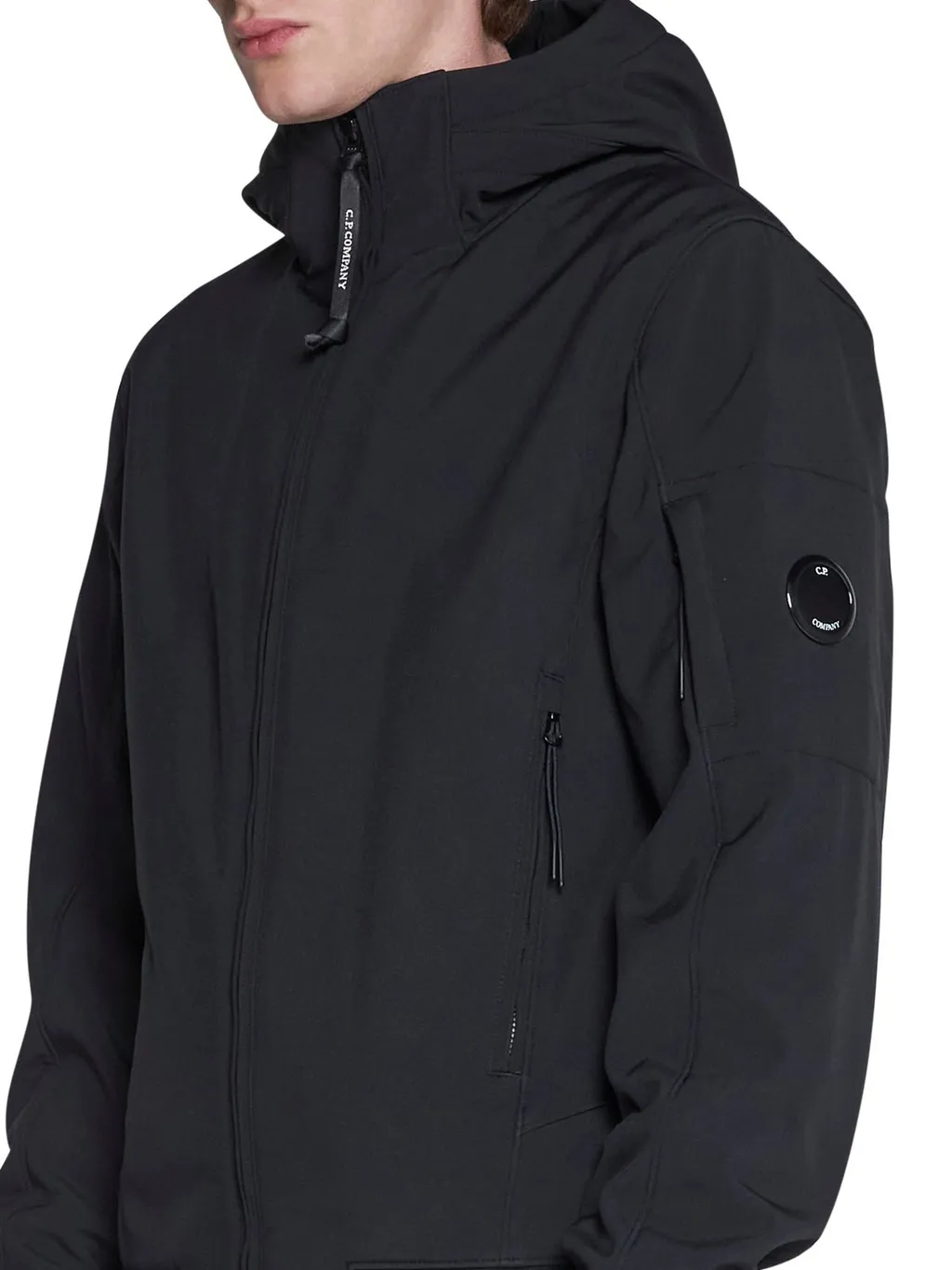 C.P. Company Logo-Plaque Hooded Jacket