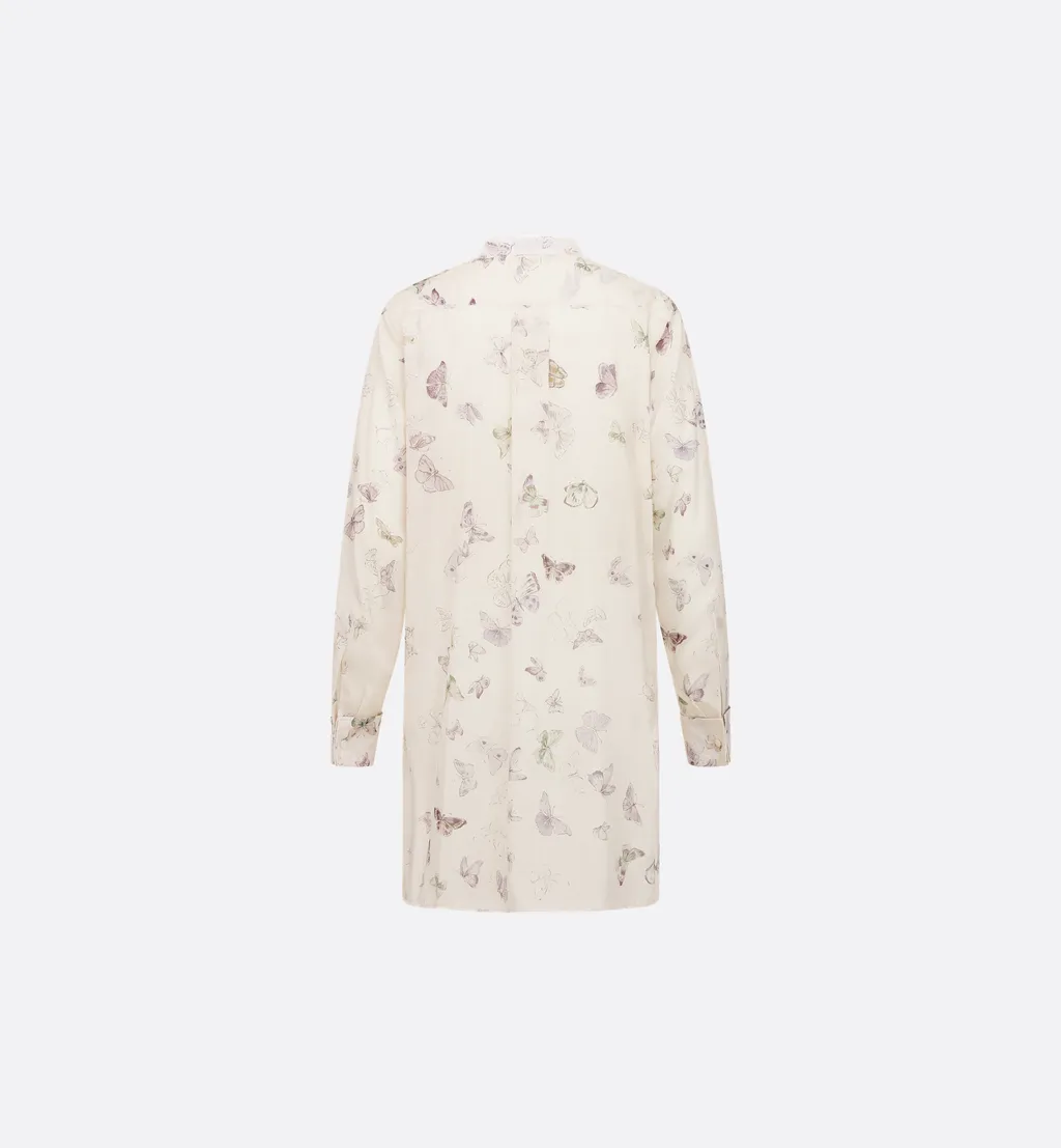 Blouse With Ruffled Neckline