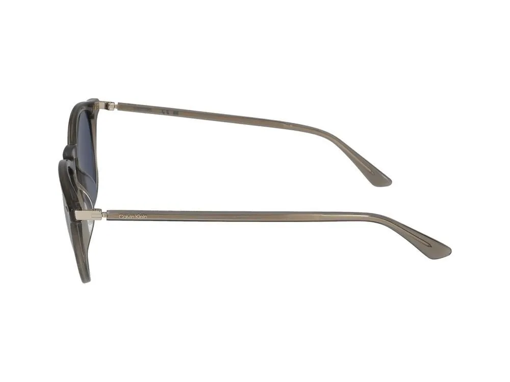 Calvin Klein Round-Frame Logo Print Sunglasses