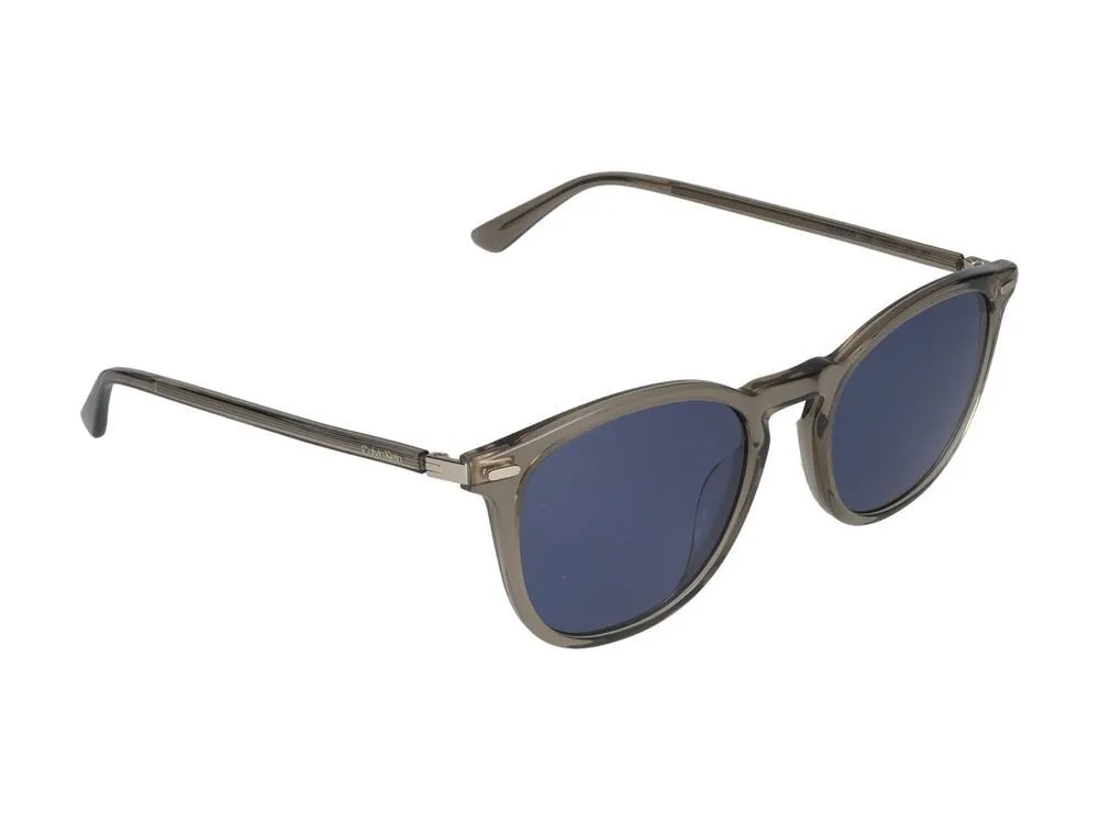 Calvin Klein Round-Frame Logo Print Sunglasses