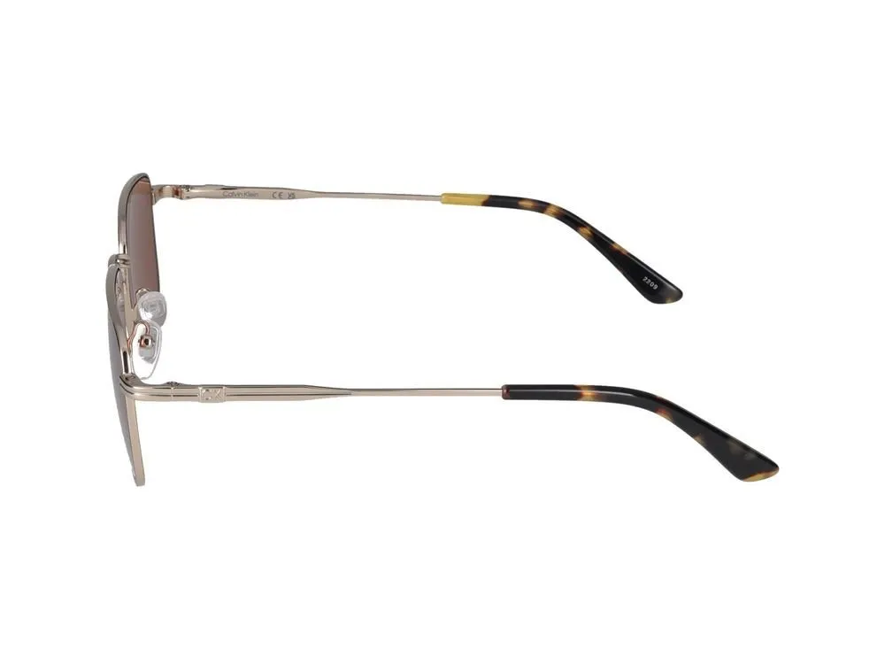 Calvin Klein Navigator-Frame Logo-Engraved Sunglasses