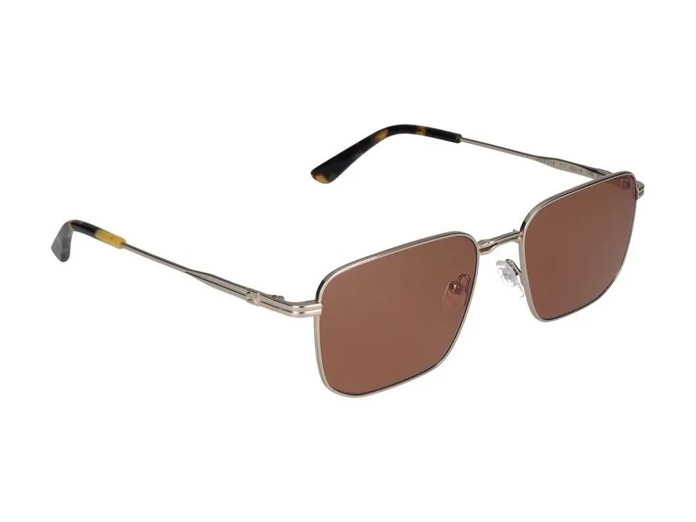 Calvin Klein Navigator-Frame Logo-Engraved Sunglasses