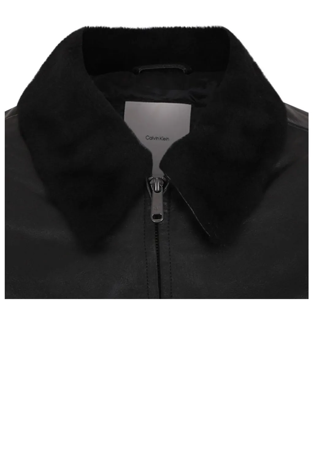 Calvin Klein Shearling-Collar Bomber Jacket