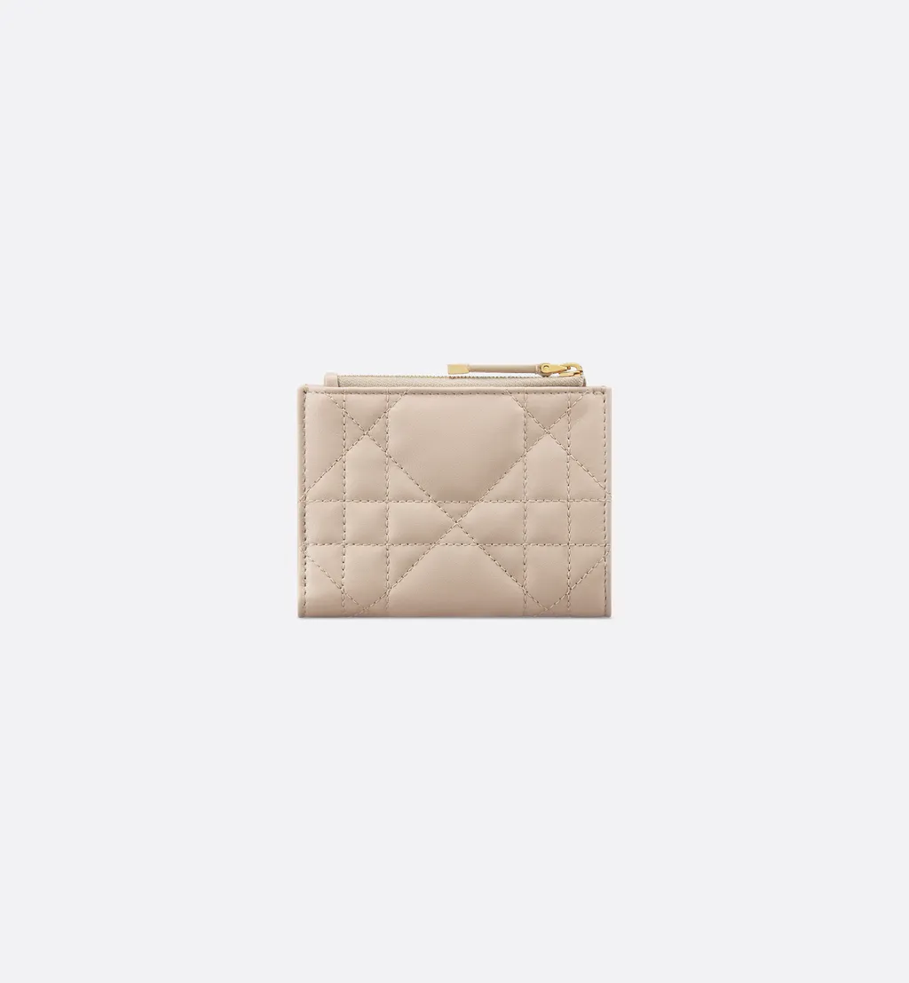 Dior Caro Dahlia Wallet With Crystals