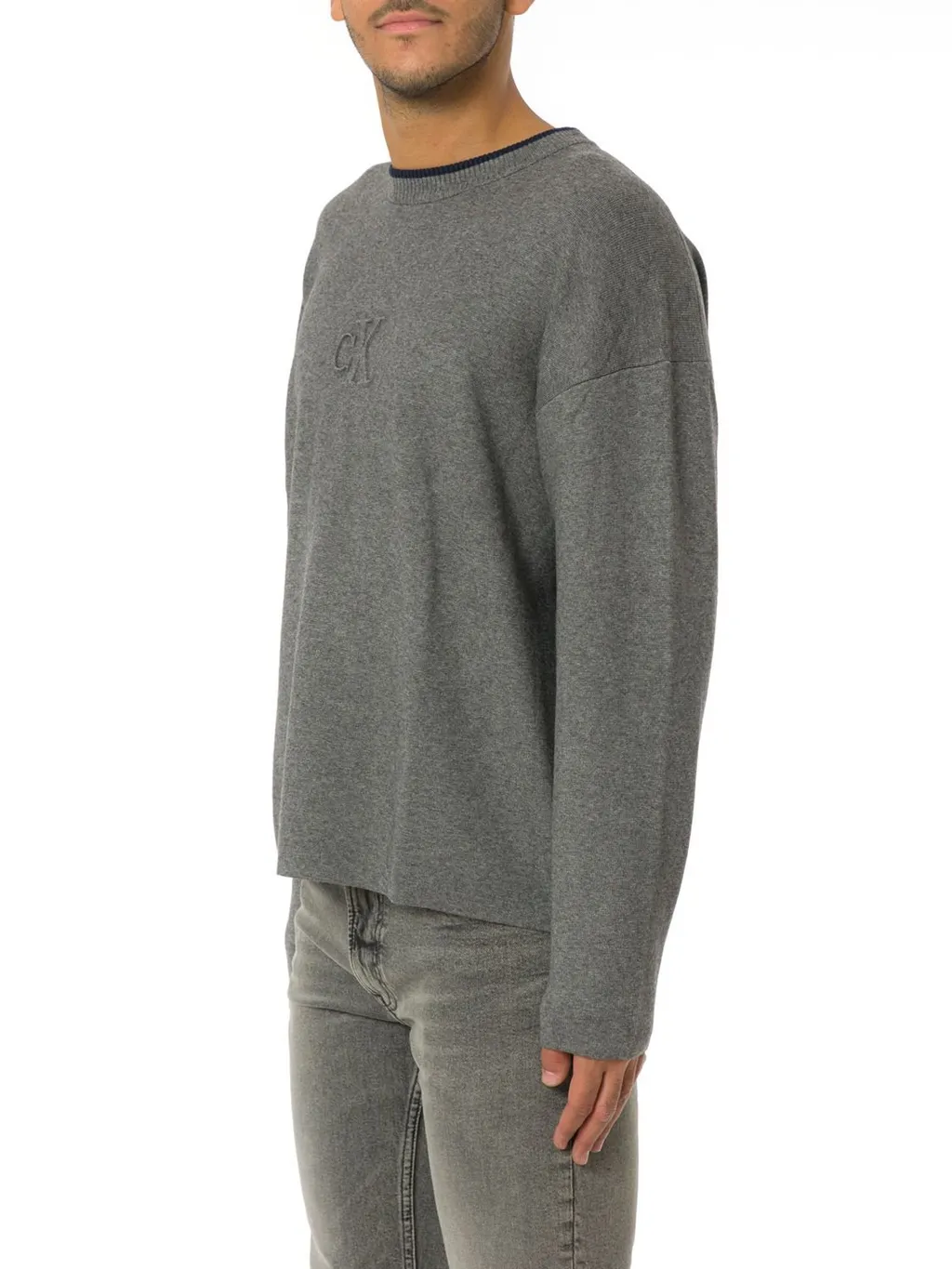 Calvin Klein Jeans Embossed Monogram Logo Relaxed Jumper