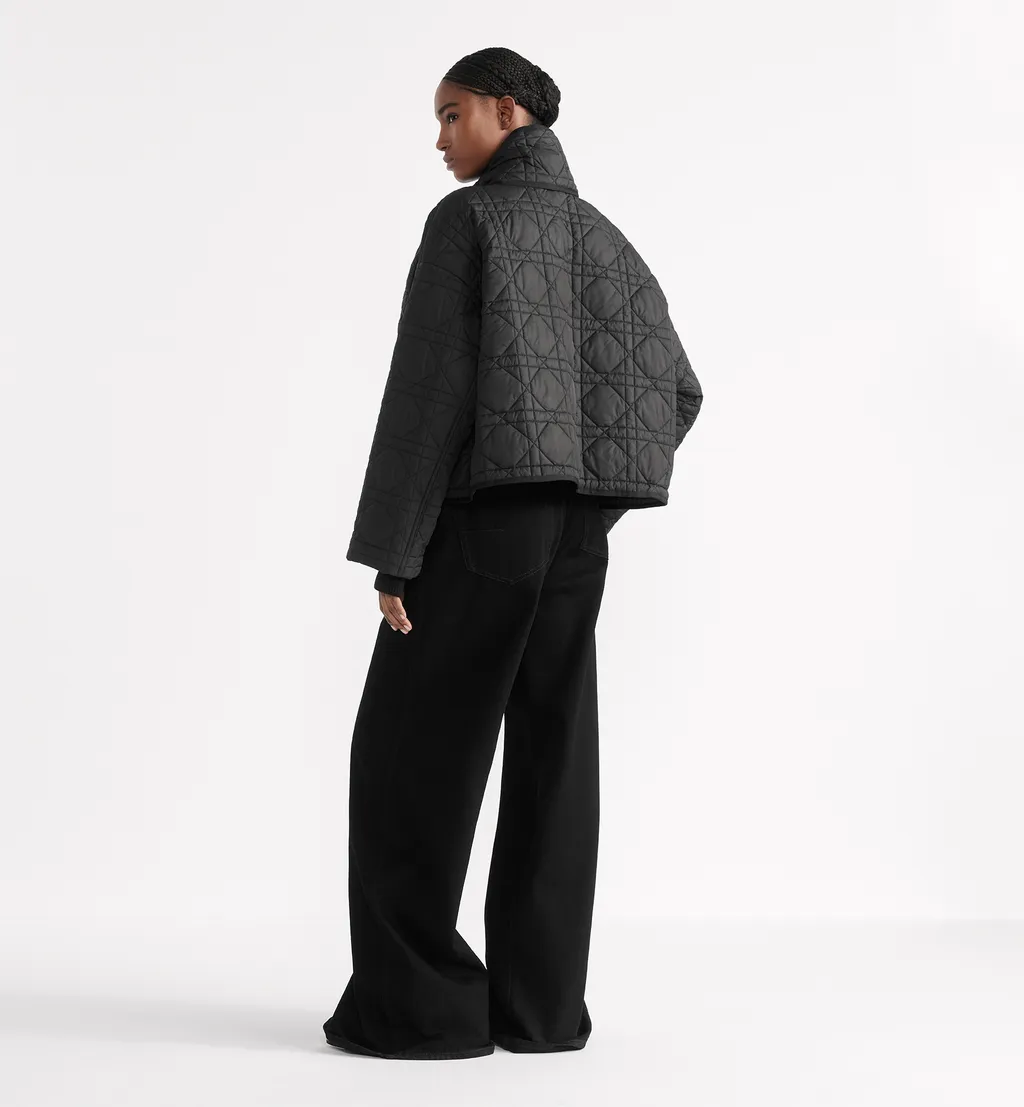 Macrocannage Coat With Scarf Collar