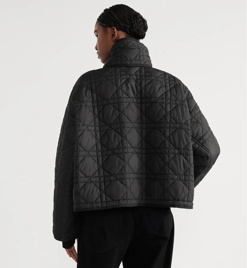 Macrocannage Coat With Scarf Collar